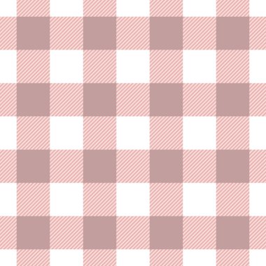 Kahverengi ve beyaz kareli desen, gingham ekose vektörü tekrar arkaplan