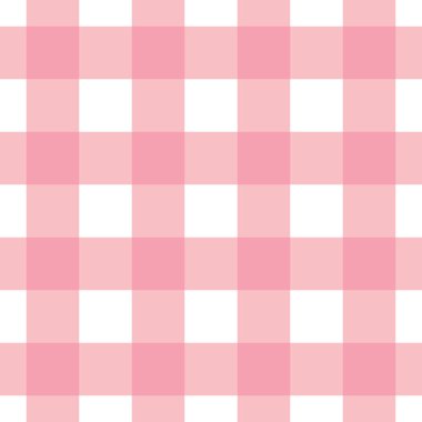 Pembe gingham ekose, ekoseli tekrar desenli vektör, pürüzsüz tekrar eden fayans.