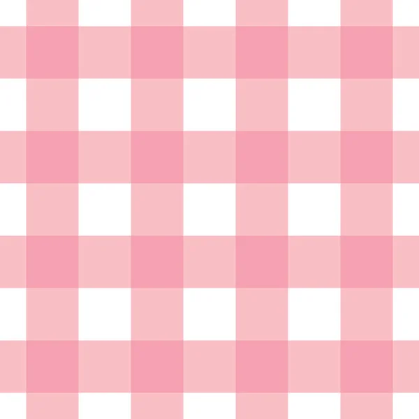 Pink Gingham Plaid Checkered Repeat Pattern Vector Seamless Repeating Tile — Stock Vector
