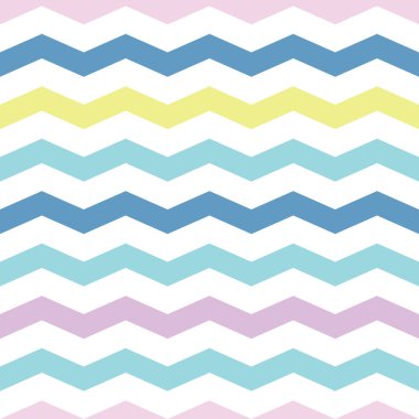 Renkli zigzag geometrik vektör şablonu, soyut tekrar arkaplan, pürüzsüz yinelenen fayans.