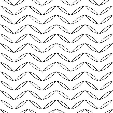 Siyah ve beyaz simge izi, geometrik vektör deseni, soyut tekrar arkaplan, pürüzsüz yinelenen fayans.