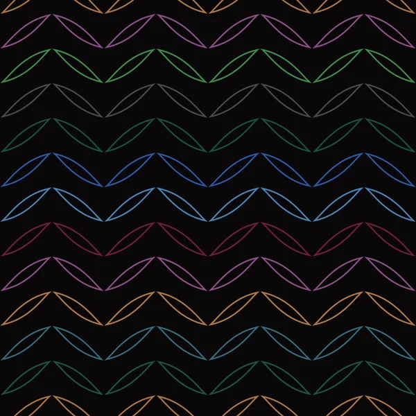 Modèle Vectoriel Géométrique Chevron Noir Multicolore Fond Répétition Abstrait Tuile — Image vectorielle