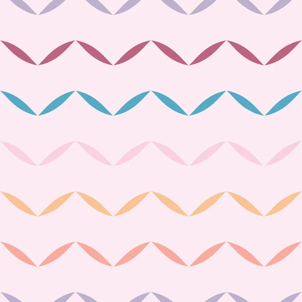 Impression Chevron Pastel Coloré Motif Vectoriel Géométrique Zigzag Fond Répétition — Image vectorielle