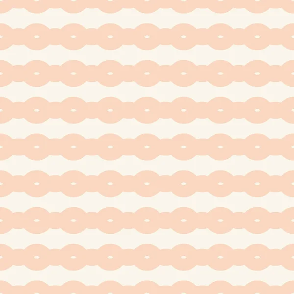 Pastellpfirsich Horizontale Streifen Geometrische Ketten Vektormuster Abstrakter Sich Wiederholender Hintergrund — Stockvektor