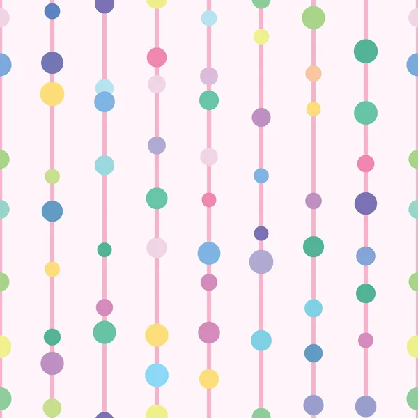 Renkli pastel geometrik vektör deseni, kusursuz tekrar, noktalı dikey çizgiler, soyut arkaplan