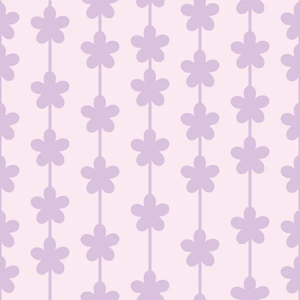 Motif Vectoriel Géométrique Floral Violet Répétition Sans Couture Bandes Verticales — Image vectorielle