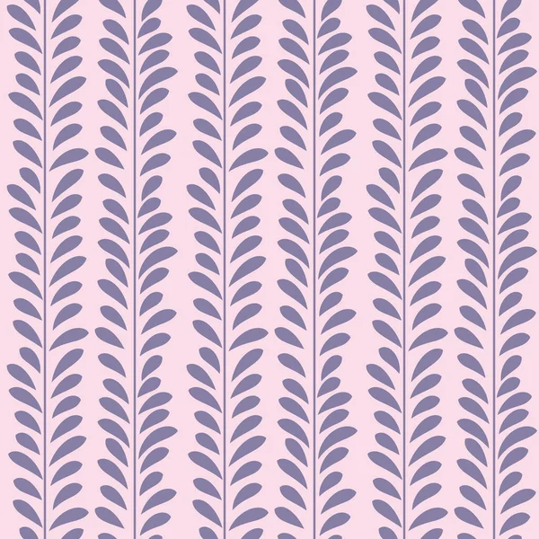 Patrón Vector Hoja Púrpura Rosa Impresión Botánica Sin Costuras Fondo — Vector de stock
