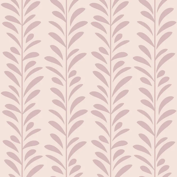 Pastel Leaf Vector Pattern Seamless Botanical Print Garland Background Endless — Vector de stock