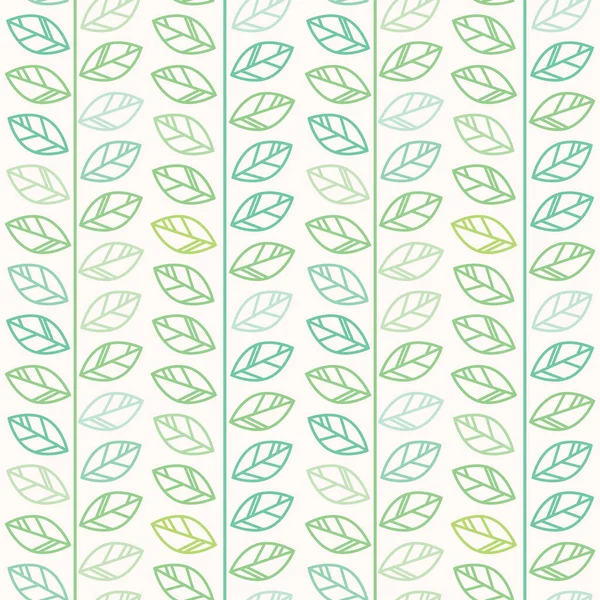 绿叶矢量图案 无缝植物学打印 花环背景 无休止重复瓷砖 — 图库矢量图片