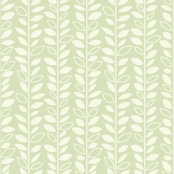 Pastel yeşil yaprak vektör deseni, kusursuz botanik iz, çelenk arkaplan, sonu gelmeyen tekrar eden fayans..