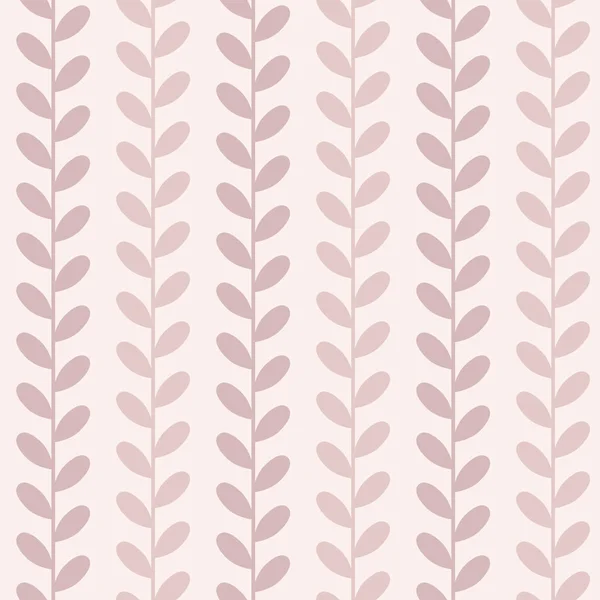Pastel Leaf Vector Pattern Seamless Botanical Print Garland Background Endless — Vetor de Stock