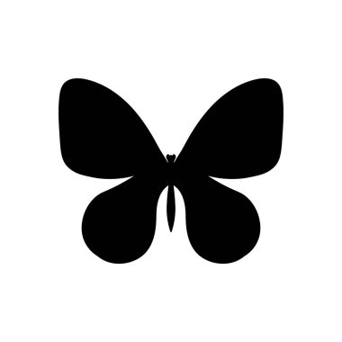 Vektör kelebek silueti, şirin logo, izole sembol