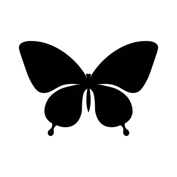 Silueta Mariposa Vectorial Logotipo Lindo Símbolo Aislado — Archivo Imágenes Vectoriales