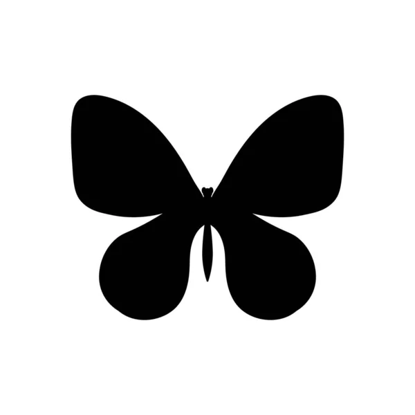 Silueta Mariposa Vectorial Logotipo Lindo Símbolo Aislado — Archivo Imágenes Vectoriales