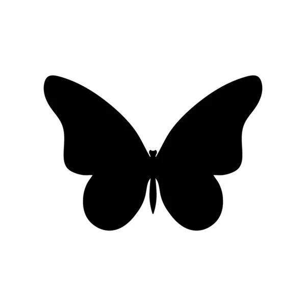 Silueta Mariposa Vectorial Logotipo Lindo Símbolo Aislado — Archivo Imágenes Vectoriales