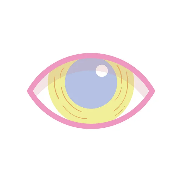 Pastellfarbenes Augensymbol Niedliches Logo Einfaches Grafisches Symbol — Stockvektor