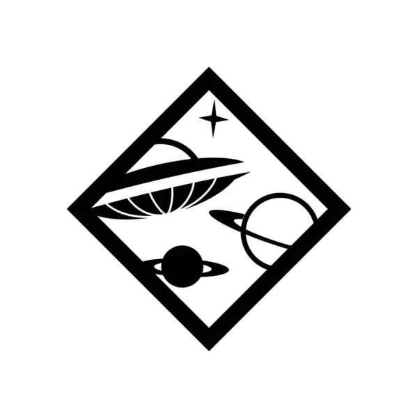 Galaksi simgesi, uzay logosu, uzay gemisi sembolü, düz simge