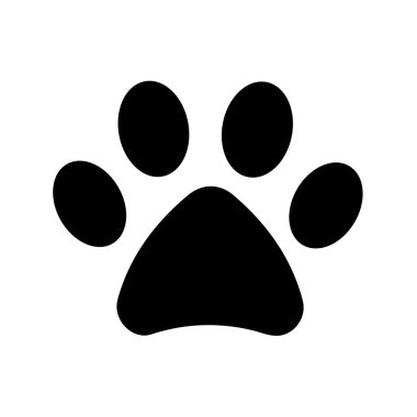 Şirin vektör pati sembolü, düz simge, izole edilmiş