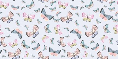 Kelebek vektör deseni, arka planı tekrarla