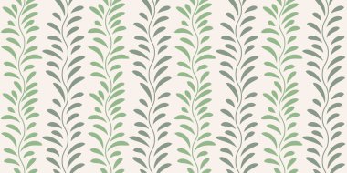 Yapraklı vintage vektör deseni, pürüzsüz yineleme arkaplanı.