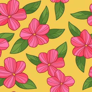 Çiçek vektör deseni, pürüzsüz çiçek deseni arka planı