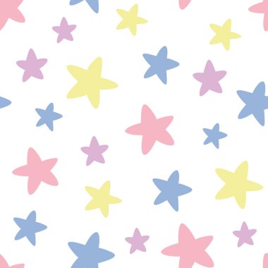 Şirin yıldızlı vektör yineleme şablonu, pürüzsüz arkaplan