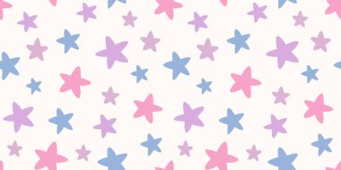 Yıldızlı renkli vektör arkaplanı, pürüzsüz tekrarlama deseni