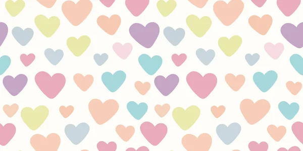 Fond Vectoriel Coeur Motif Répété Sans Couture Papier Peint Pastel — Image vectorielle