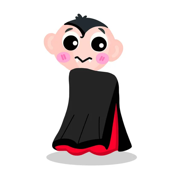 Cute Young Vampire Halloween Character — Vector de stock