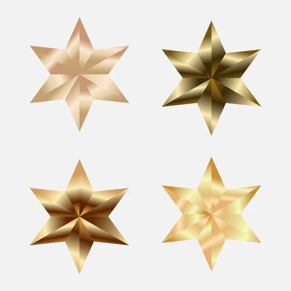 Shiny Gold Star Illustration Design — Stockvektor