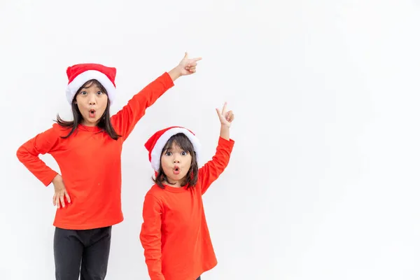 Feliz Natal Feliz Natal Crianças Alegres Celebram Natal Irmãos Estão — Fotografia de Stock