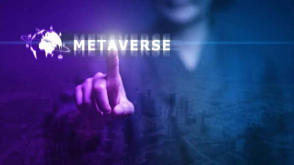 Metaverse Virtuális Technológia Világszerte Megatrendek Interneten Távközlés Pénzügy Tárgyak Internete — Stock Fotó