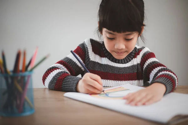 Covid Coronavirus Und Lernen Von Hause Konzept Für Schulkinder Hause — Stockfoto