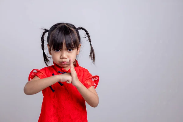 Onnellista Kiinalaista Uutta Vuotta Pieni Aasian Tytöt Onnittelut Ele — kuvapankkivalokuva