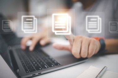 Sanal ekranda simgeler kullanan belge yönetimi kavramı, ERP