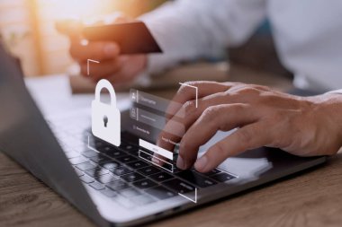 Siber güvenlik, bilgi güvenliği ve şifreleme kavramı, kullanıcının kişisel bilgilerine güvenli erişim, güvenli internet erişimi, siber güvenlik.