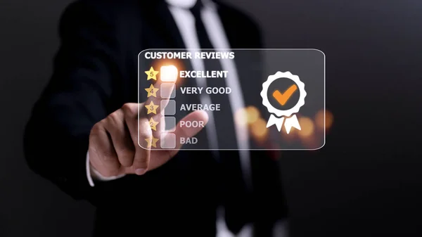 Kundenbewertungen Gute Bewertungsideen Kundenbewertungen Von Fünf Sterne Vorschlägen Positives Feedback — Stockfoto