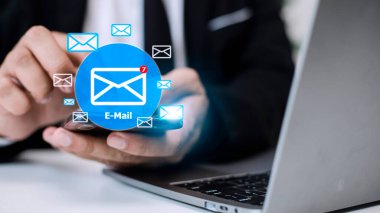E- posta Kutusu Elektronik İletişim Grafikleri Konsepti