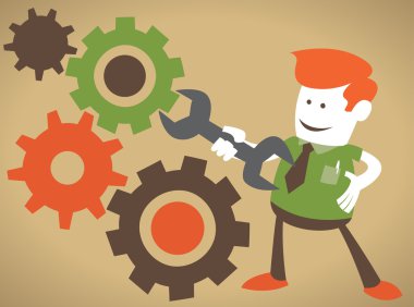 Şirket adamı makine giderir