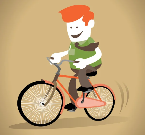 Εταιρικό τύπο βόλτες με το ποδήλατο. — Διανυσματικό Αρχείο