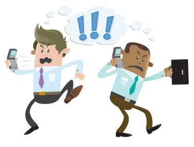 iş arkadaşları hararetli tartışmalara telefonda yok.