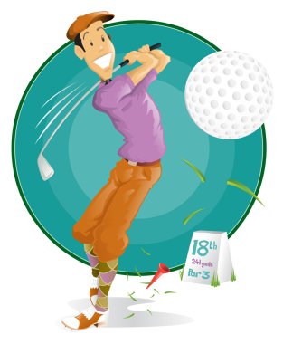 Golf oynayan adam..