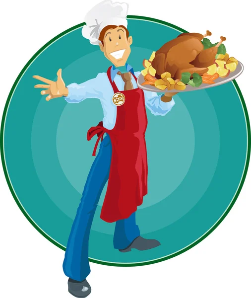 Buon Ringraziamento Chef — Vettoriale Stock
