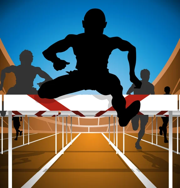 Hurdle race — Stock Vector