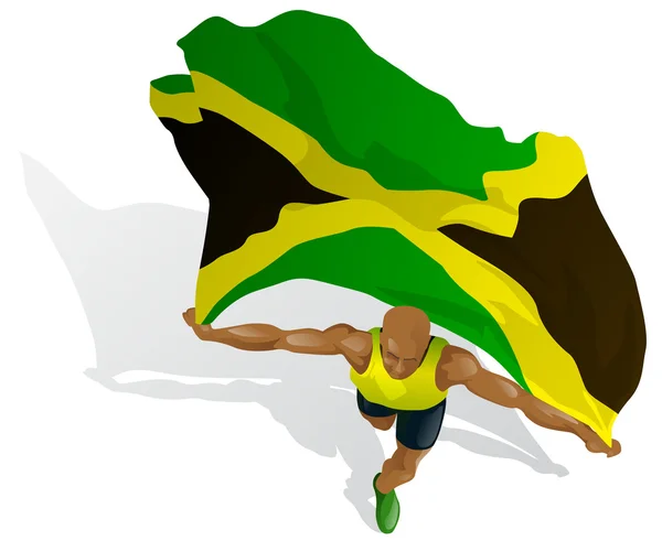 Vincitore della gara giamaicana — Vettoriale Stock