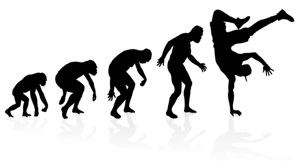 Evolution of the B-boy Dancer — Stock Vector