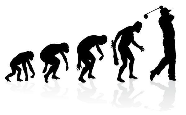 Evolution d'un joueur de golf — Image vectorielle