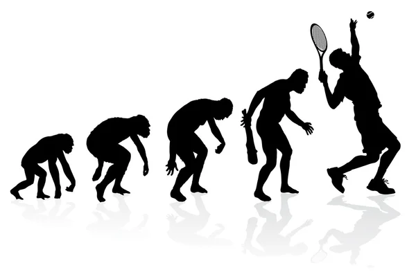 Evolution d'un joueur de tennis — Image vectorielle