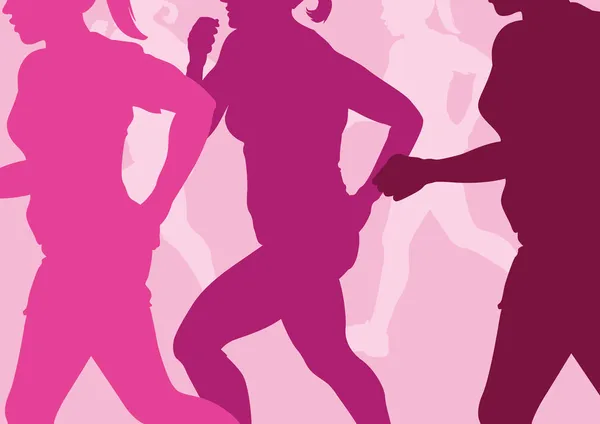 Correr mujeres — Vector de stock