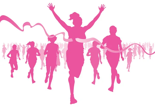 Women Running — Stock Vector